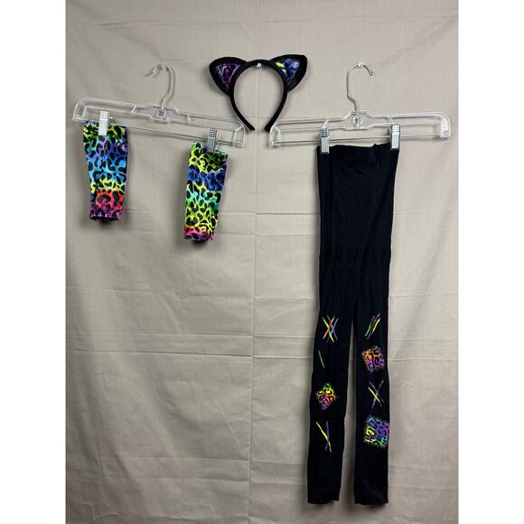 Spirit Girls Rainbow Leopard Cat Costume, Size M - Picture 4 of 5